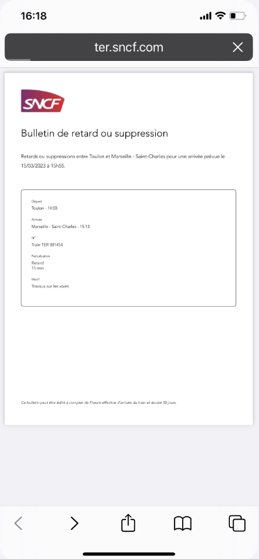 Visuel téléchargement bulletin de retard